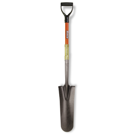 HISCO 14 in Shovel, Stainless Steel, Hollow Back, D-Grip Handle HISS14DG